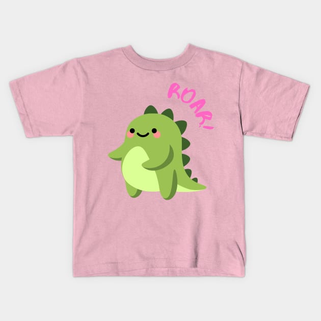 Roar! Dino Kids T-Shirt by Life Happens Tee Shop